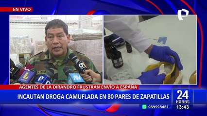 Dirandro incauta droga camuflada en 80 pares de zapatillas