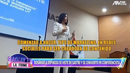 Rosángela es criticada por los tips que brindó en una conferencia.