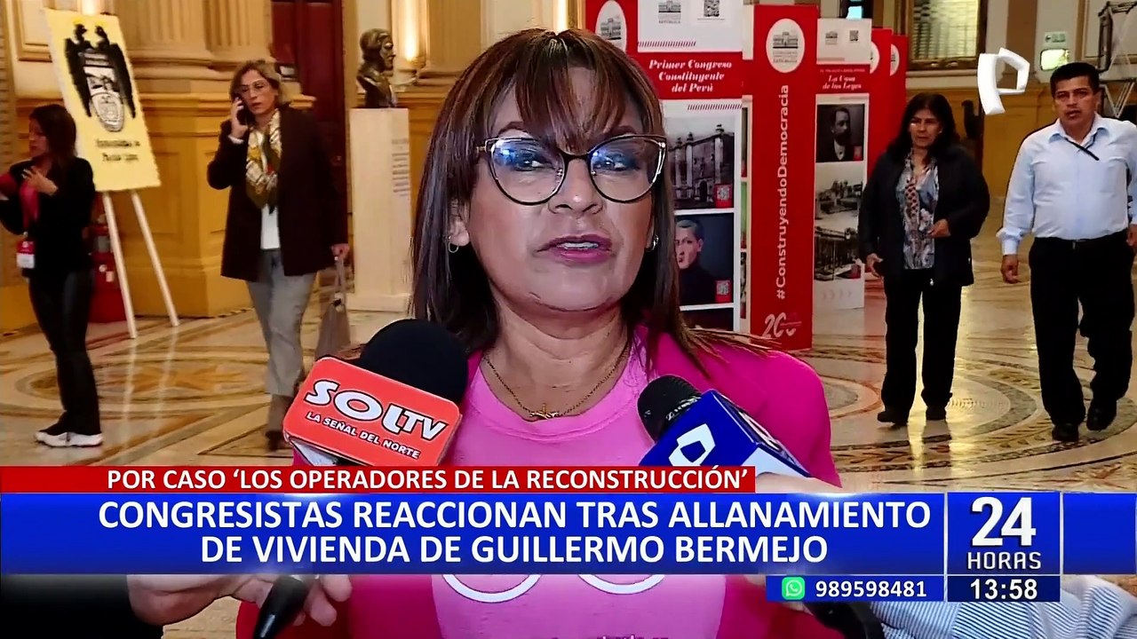 Congresistas reaccionan tras allanamiento a vivienda y oficina de Guillermo Bermejo