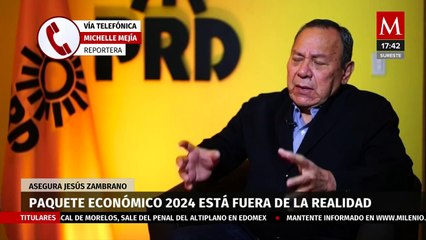 Presidente del PRD critica el Paquete Económico 2024 por indicadores irreales