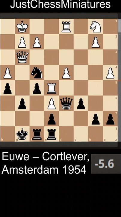 Black removes the defender and Euwe loses the exchange