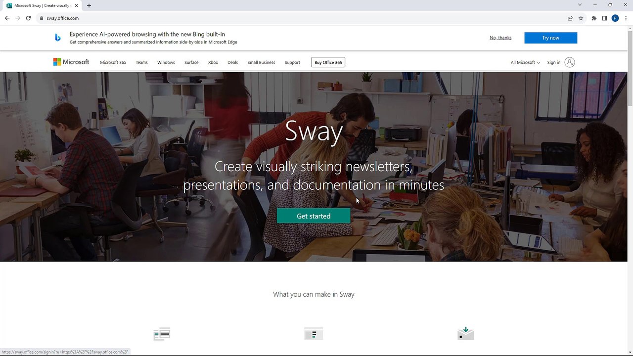 Microsoft Sway Course Section 1 Getting Access to Microsoft Sway