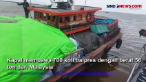 Kapal Penyelundup dari Malaysia Ditangkap, Bawa 56 Ton Balpres Pakaian Bekas