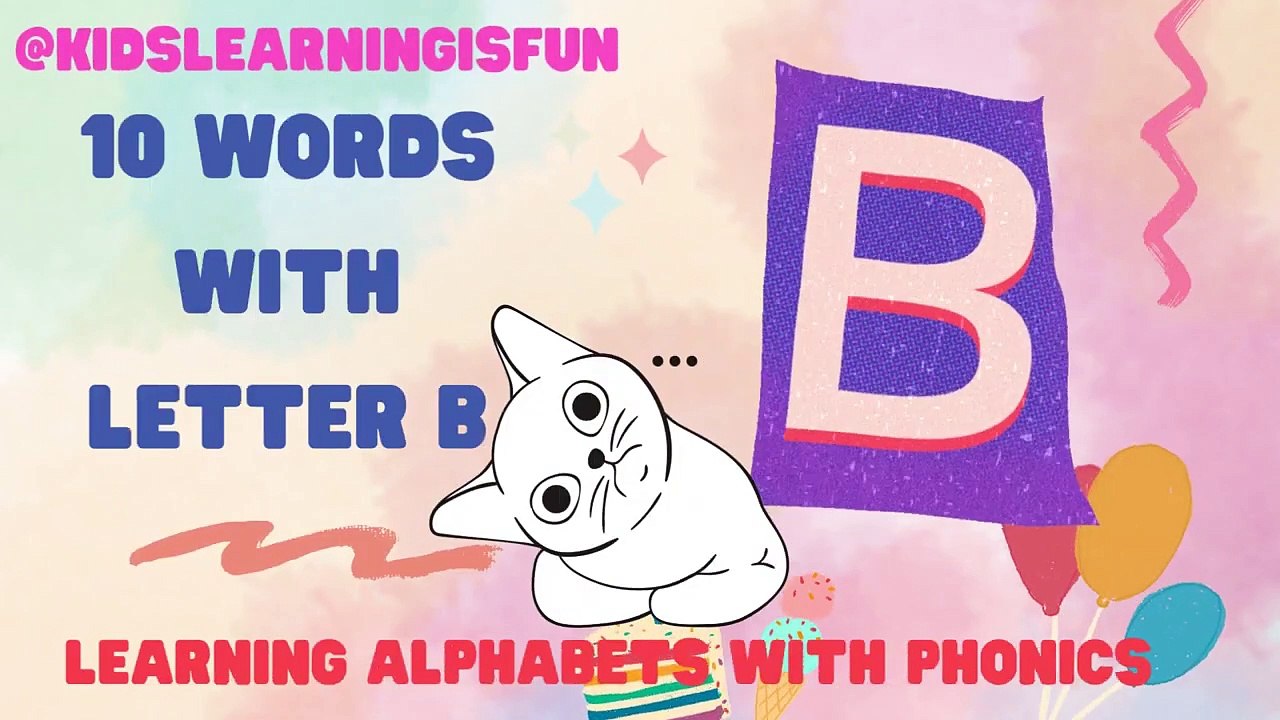 10 words with letter B  l Words with letter B l Words letter B song l Kindergarten l @ChuChuTV