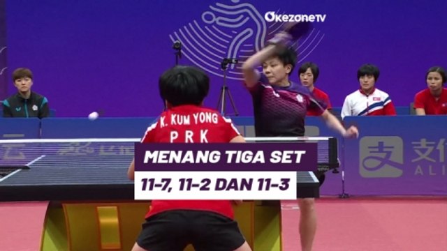 Highlight Asian Games 2023: Atlet Tenis Meja Putri Taiwan Cheng I-Ching Kalahkan Wakil Korea Utara Kim Kumyong