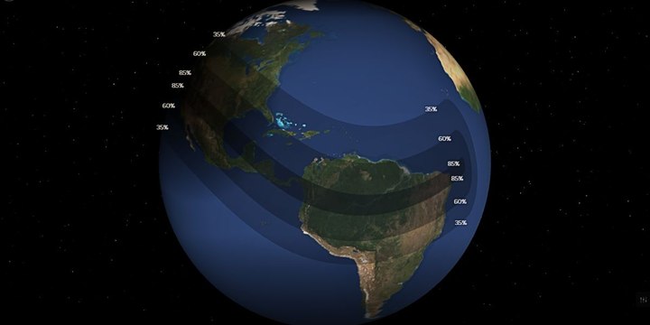 Eclipse solar anular: la NASA muestra cómo se verá este fenómeno en América