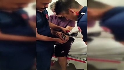 Hatay'da Matkaba Sıkışan Vatandaş İtfaiye Ekipleri Tarafından Kurtarıldı