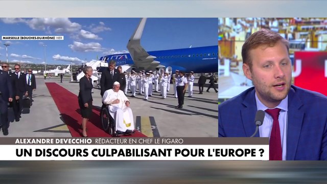 Alexandre Devecchio : «Ce qui me gêne c'est qu'il ne rappelle jamais la responsabilité des états d'où partent ces migrants»