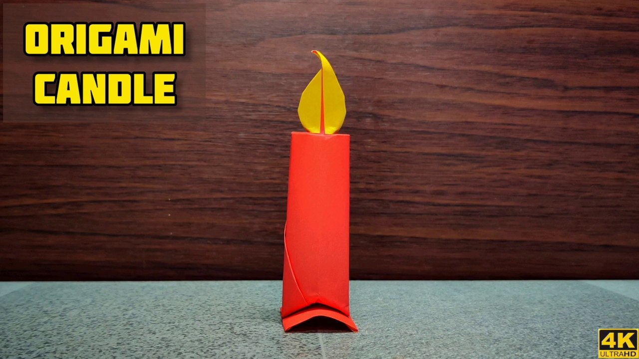 Origami Candle | Origami tutorial | Paper craft