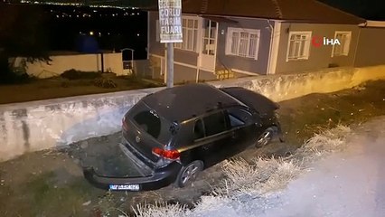 Tekirdağ'da Alkollü Sürücü Şarampole Uçtu