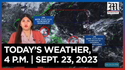 Today's Weather, 4 P.M. | Sept 23, 2023