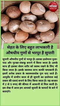 सेहत के लिए बहुत लाभकारी है औषधीय गुणों से भरपूर है सुपारी, सेवन करने से मिलेंगे 5 चमत्कारिक लाभ