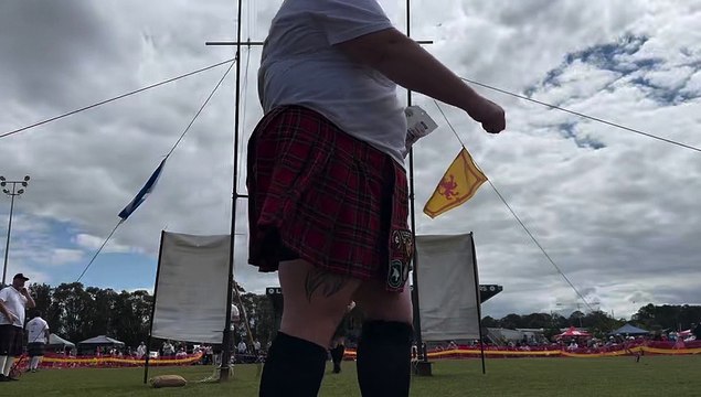 Sheaf tossing at the Clans on the Coast Celtic festival | Newcastle Herald | September 23, 2023