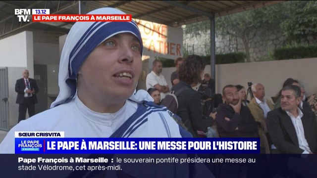 C'est l'amour du père qui vient voir ses enfants, c'est la chose la plus importante pour nous : ces fidèles ont pu rencontrer le pape François ce matin à Marseille