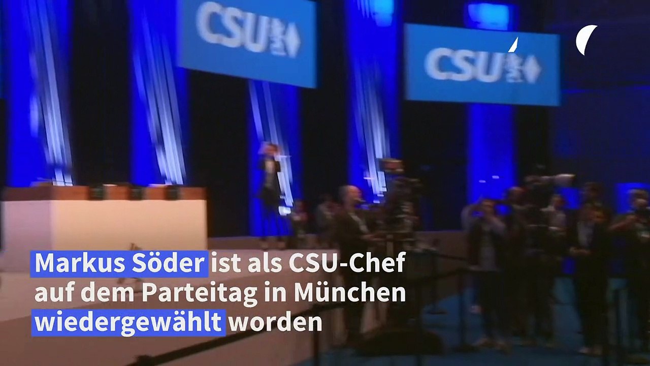 Söder als CSU-Chef wiedergewählt