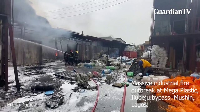 Fire guts Mega Plastic Industry factory in Lagos