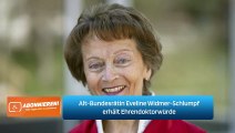 Alt-Bundesrätin Eveline Widmer-Schlumpf erhält Ehrendoktorwürde