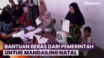 Dapat Beras Gratis, Ratusan Warga Mandailing Natal Padati Kantor Pos Panyabungan