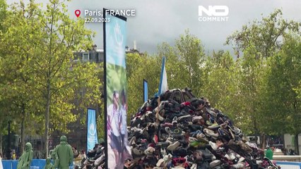 ویدئو؛ بیست و نهمین دوره رویداد اعتراضی «هرم کفش» در پاریس برگزار شد