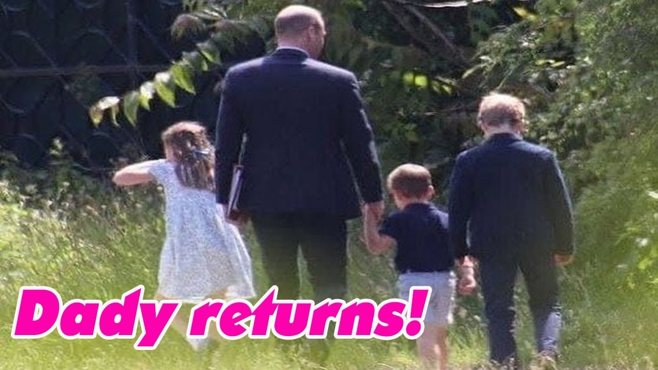 George, Charlotte and Louis welcomed Prince William back with many cute gifts