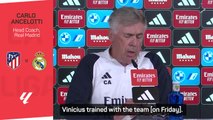 Ancelotti provides Vinicius update ahead of Madrid derby