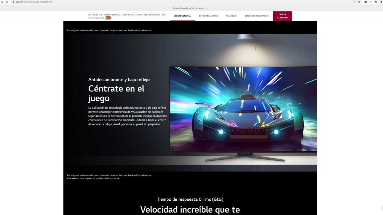 MONITOR GAMING LG OLED 48GQ900-B | MEJOR MONITOR OLED CON 138HZ, 4K, 10 BITS Y HDMI 2.1 ¡BRUTAL!