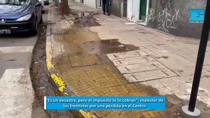 Malestar de los frentistas por una importante pérdida de agua en el Centro
