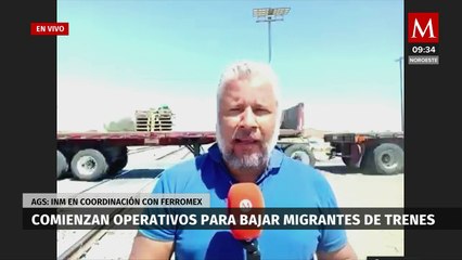 INM y Ferromex realizan operativos para bajar a migrantes de trenes en Aguascalientes