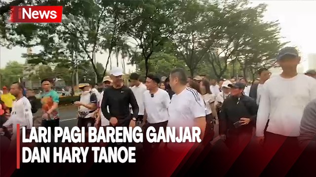 Artis Ibu Kota Akrab Lari Pagi Bareng Ganjar Pranowo dan Hary Tanoesoedibjo