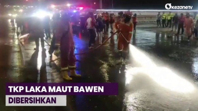 Petugas Damkar Didatangkan Untuk Bersihkan TKP Laka Maut Bawen