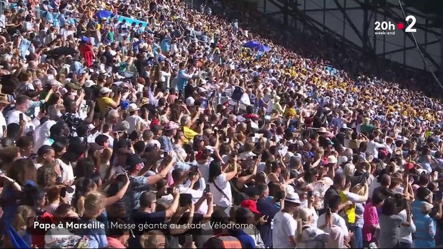 Pape à Marseille : Revivez en 90 secondes les moments forts de la messe géante du Pape au Stade Vélodrome ou le souverain pontife a été accueilli en rock-star