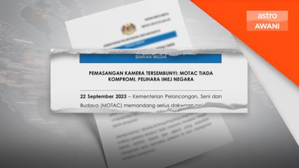 MOTAC pandang serius dakwaan pasang kamera tersembunyi di inap desa Sabah - Tiong