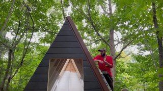 We Built an A-Frame Cabin: START to FINISH |Building a Wooden House in 10 Days / Off Grid Log Cabin / Full Video