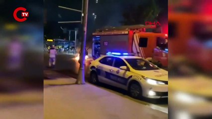 BEŞİKTAŞTA MOTOSİKLET ALEV ALEV YANDI