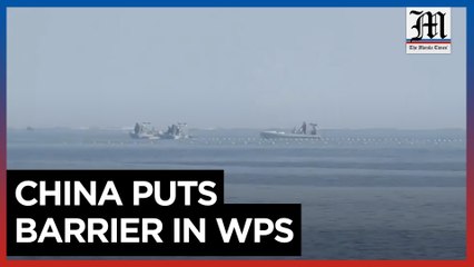 China installs floating barriers in West Philippine Sea