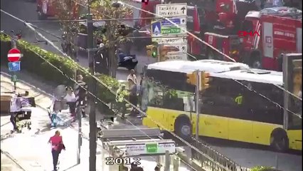 BEYOĞLU'NDA OTOBÜS TRAMVAYA ÇARPTI -1