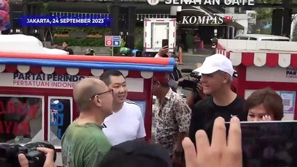 Ganjar Ditemani Hari Tanoe dan Para Artis Olahraga di CFD Jakarta