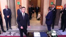 Papa Francesco alla Camera Ardente di Giorgio Napolitano a Palazzo Madama