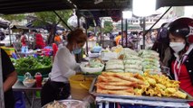 Spring Rolls - Yellow Pancake Noodles - Cambodian Street Food