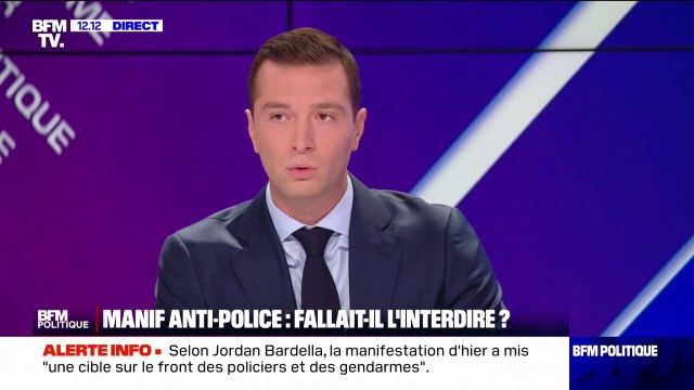 Pour Jordan Bardella, président du Rassemblement national et député européen: il y a une sur-représentation de l'immigration dans la délinquance dans certains quartiers