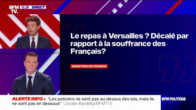 Jordan Bardella sur le diner d'État à Versailles: Le président de la République aurait gagné à faire plus simple, plus sobre