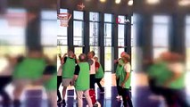Cumhurbaşkanı Erdoğan’ın basketbol performansı kamerada!