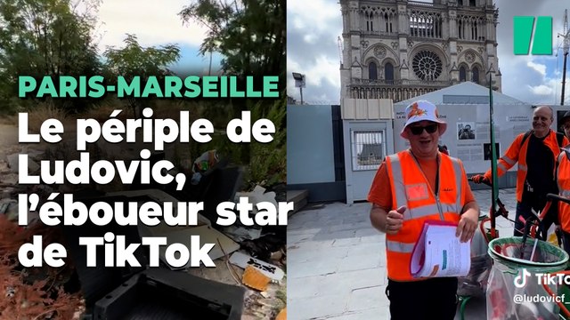 Ludovic, l’éboueur star de TikTok, termine à Marseille sa marche de ramassage de déchets