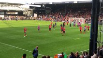 Luton Town players after a 1-1 draw with Wolves