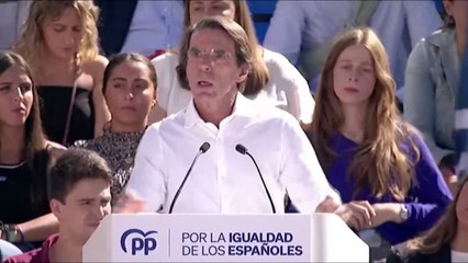 Aznar: "La amnistía significará aceptar que aquellos que en el 2017 rompieron la Constitución hicieron bien y que, además, tenían derecho a hacerlo"
