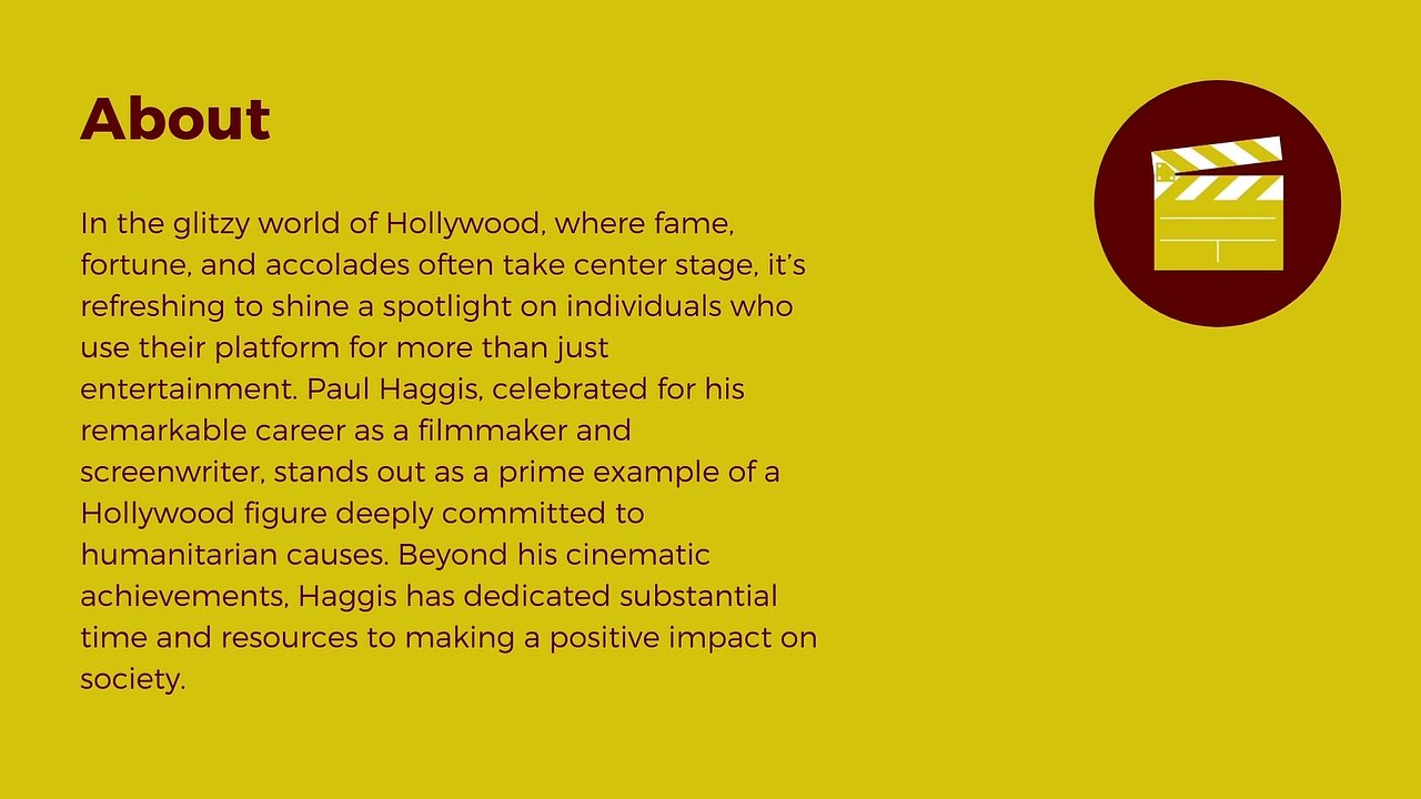 Paul Haggis’ Contributions to Humanitarian Causes A Legacy Beyond the Screen