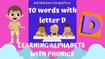 10 words with letter D  l Words with letter D l Words letter D song l Kindergarten l @KidsDianaShow