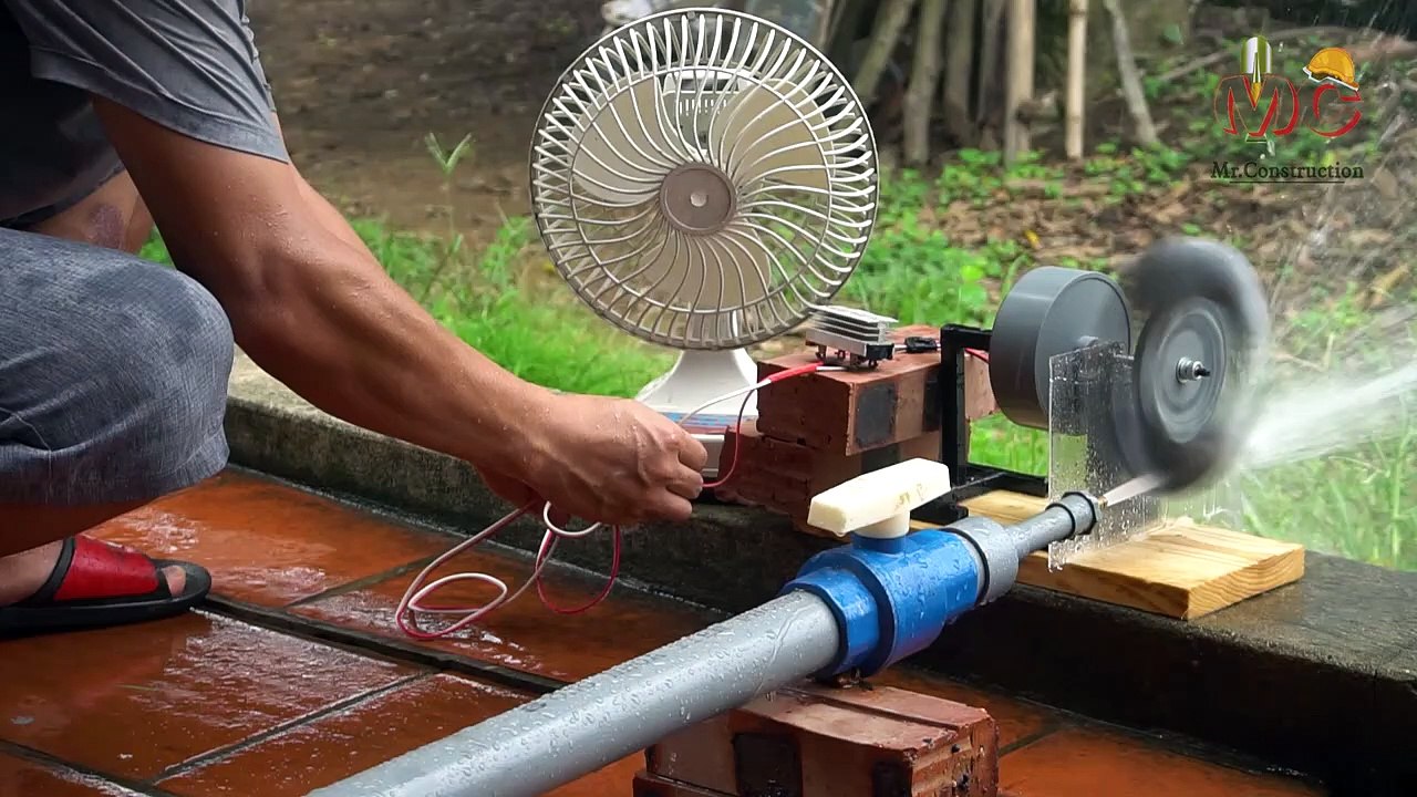 How to make a 3phase Pelton turbine made from PVC pipes video