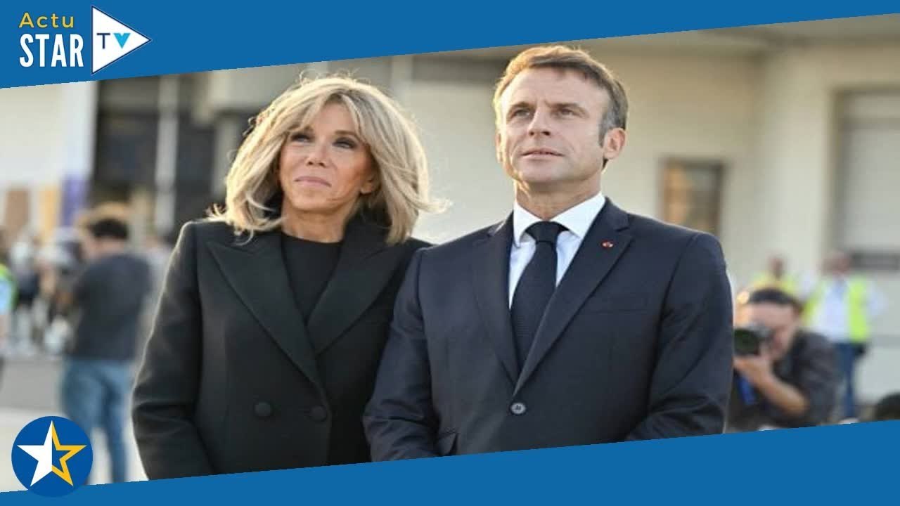Brigitte Macron  interdite de tenue blanche, la première dame très chic en noir pour sa rencontre a