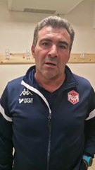 Réaction de Johan Jacquesson après le bon match nul contre Bobigny 1 / 1.